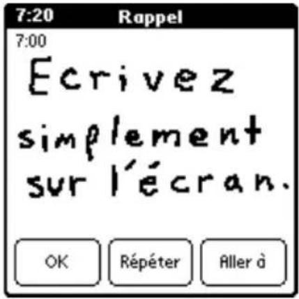 PALM m505 - Pour régler une alarme pour une note : - 3