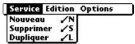 PALM m505 - Menu Service - 1