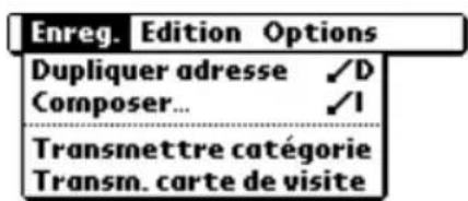 PALM m505 - Menus Enreg. - 1