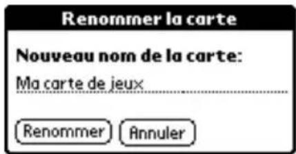 PALM m505 - Attribution d'un nouveau nom à une carte - 1