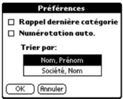PALM m505 - Préférences - 1