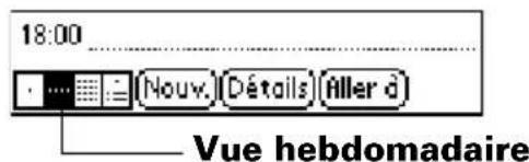 PALM m505 - Pour afficher la vue hebdomadaire : - 1