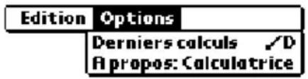 PALM m505 - Menus Options - 1