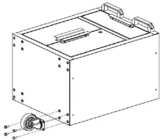 MSW GTC-200G - De zwenkwielen installeren - 1