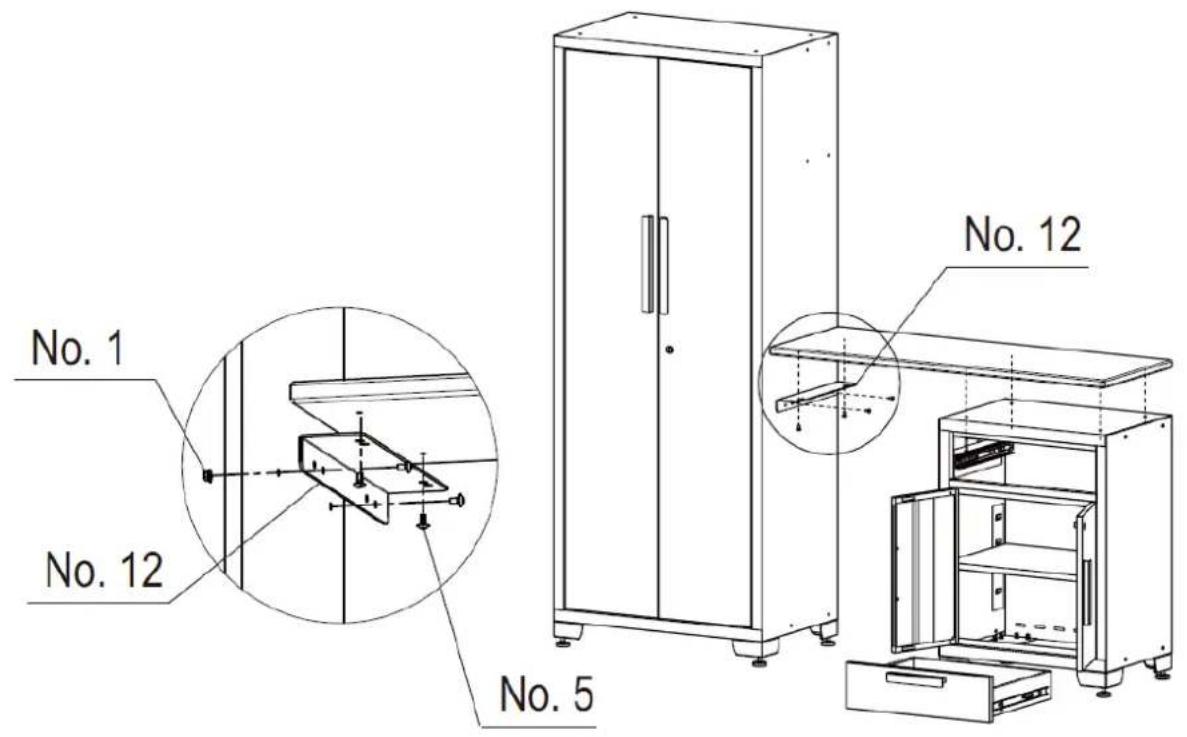 MSW GTC-200G - A munkalap felszerelése - 2