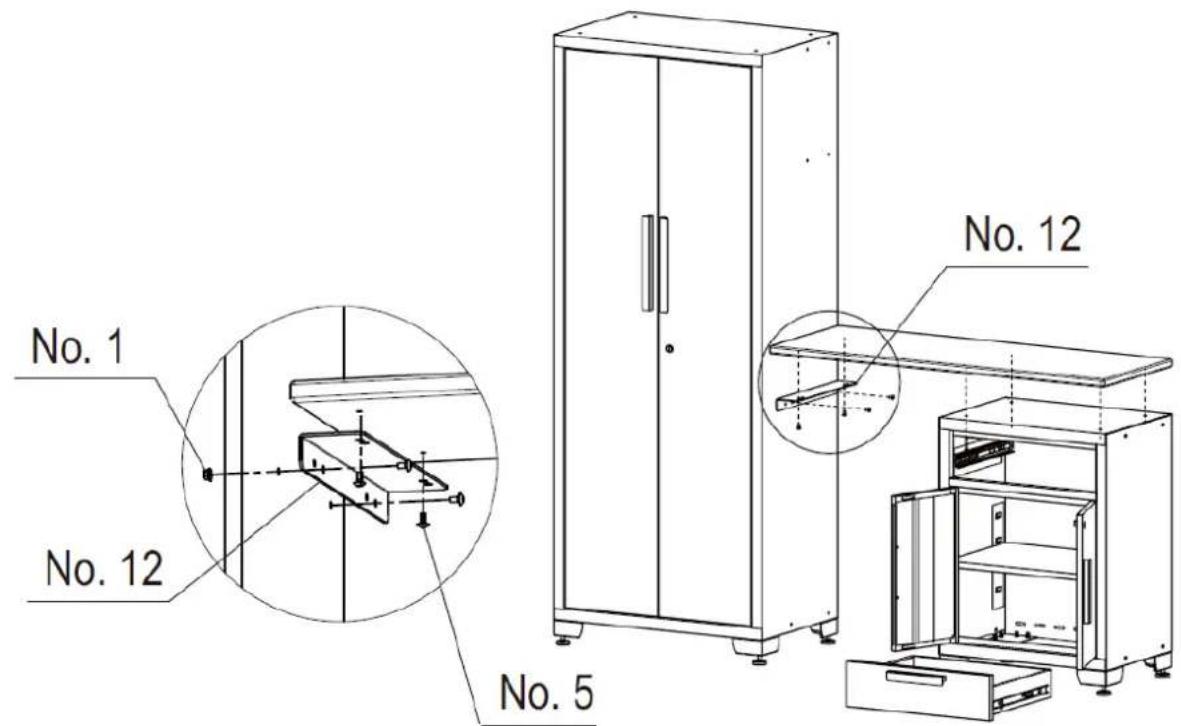 MSW GTC-100L - Installation du plan de travail - 2