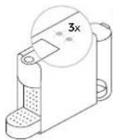 KRUPS Nespresso Essenza Mini XN110B - Fabrieksinstellingen herstellen/ Επαναφορά εργοστασιακών ρυθμίσεων - 3