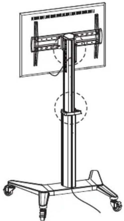Deltaco ARM-0452 - TV/DISPLAY FLOOR STAND WITH WHEELS - 46