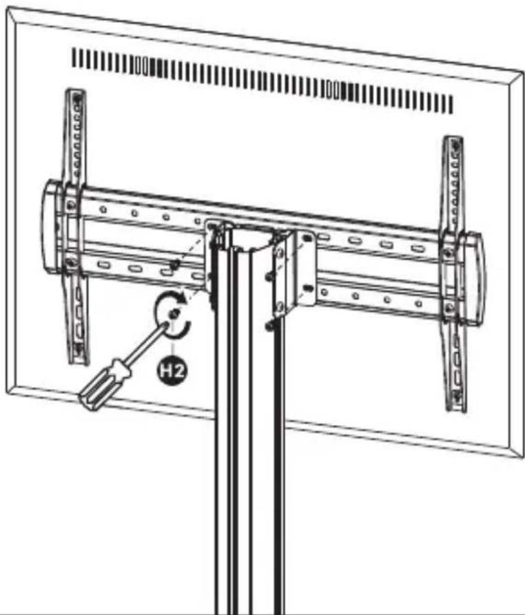 Deltaco ARM-0452 - TV/DISPLAY FLOOR STAND WITH WHEELS - 44