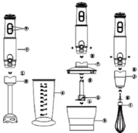 Sogo SS-14490 - How to Connect the motor part to the accessories? - 1