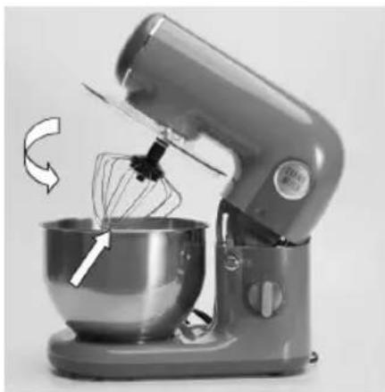 Sogo SS-14510 - COME USARE IL GANCIO PER IMPASTARE, LA FRUSTA PIATTA, LA FRUSTA - 1