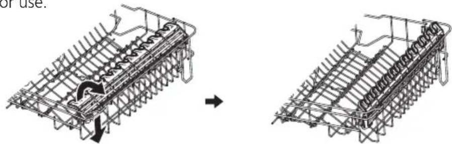 DE DIETRICH DBJ434DQA - Folding back the cup shelves - 1