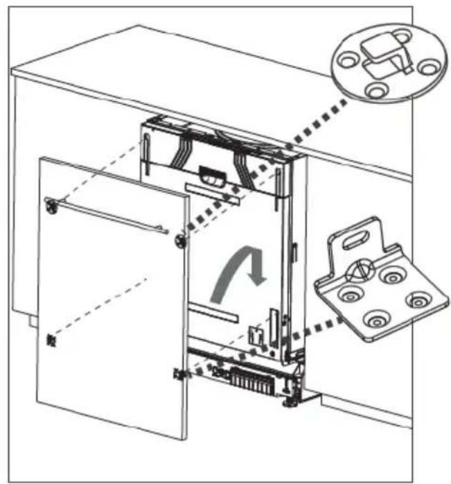 DE DIETRICH DBJ434DQA - Étape 2. Dimensions et installation du panneau d'habillage - 2