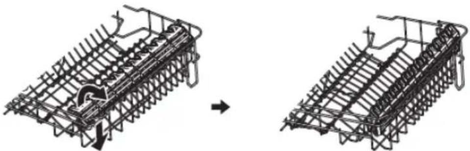 DE DIETRICH DBJ434DQA - Rabattre les supports-tasses - 1