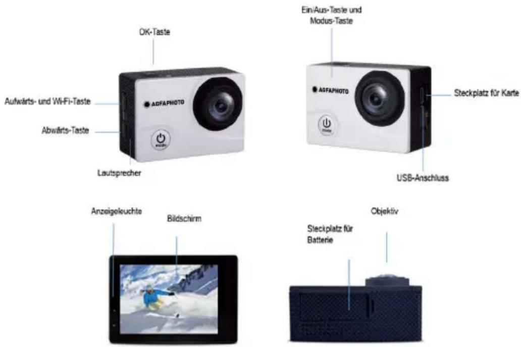AGFAPHOTO Realimove AC5000 - ÜBERSICHT DER KAMERA - 1