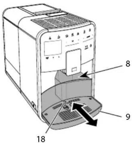 MELITTA Barista SE - Emptying the drip tray and coffee grounds container - 1