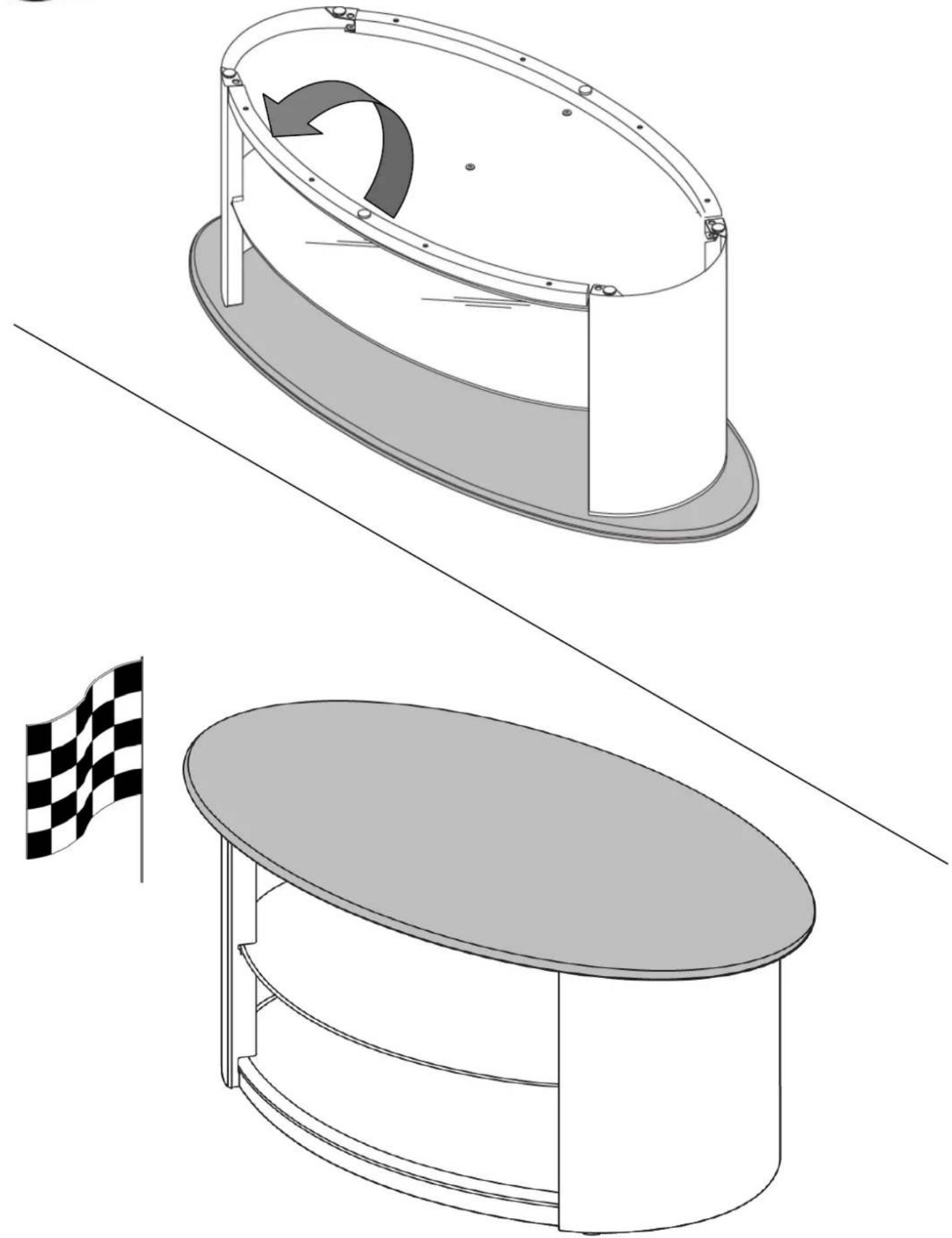 OmniMount TORINO 55 - Build item on a soft surface to prevent damage. - 6