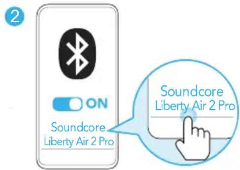 soundcore Liberty Air 2 Pro - Διαδικασία αντιστοίχισης μέσω Bluetooth - 2