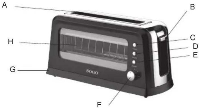 Sogo SS-5445 - TEILE DER TOASTER - 1