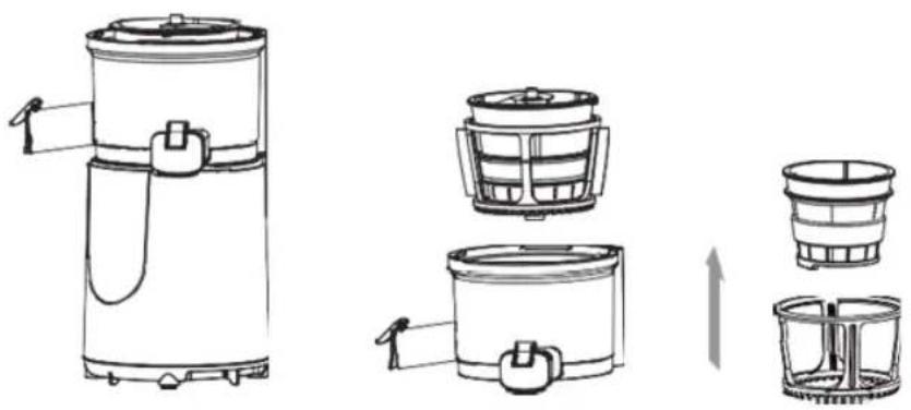 Sogo SS-5125 - How to disassemble the juicer: - 3