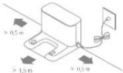 DREAME D9 Max Gen 2 - Plaats het oplaadstation en sluit het aan op een stopcontact - 2