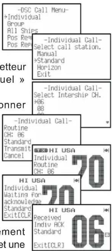 Standard Horizon HX850S - Appel manuel - 1