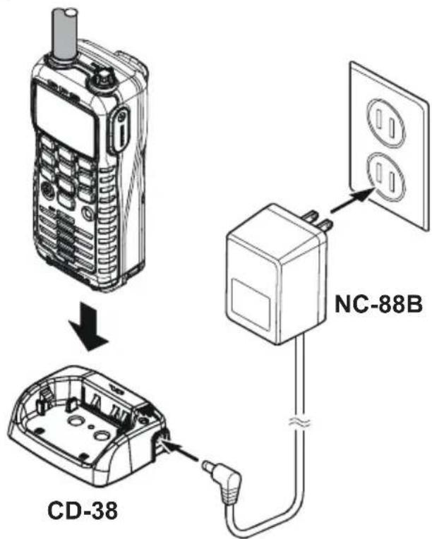 Standard Horizon HX850S - UTILISER LE CHARGEUR CD-38 - 1