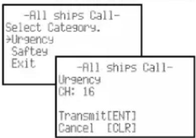 Standard Horizon HX850S - Transmission d'un appel à tous les navires - 2