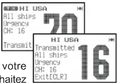 Standard Horizon HX850S - Transmission d'un appel à tous les navires - 3