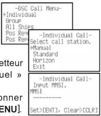 Standard Horizon HX850S - Appel manuel - 2