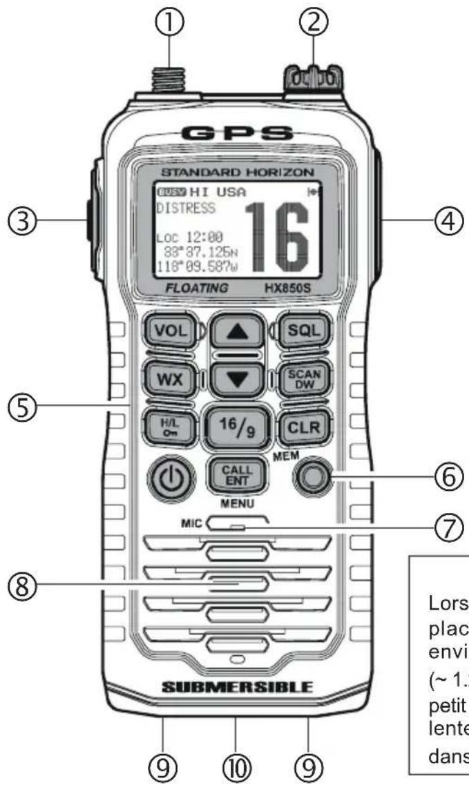 Standard Horizon HX850S - REMARQUE - 1