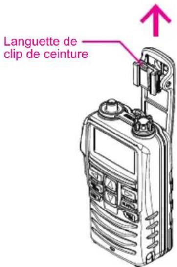 Standard Horizon HX40 - INSTALLATION / DEPOSE DU CLIP DE CEINTURE - 2