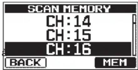 Standard Horizon HX40 - PROGRAMMATION DE LA MÉMOIRE DE BALAYAGE - 1