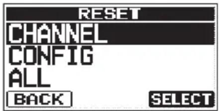 Standard Horizon HX40 - RÉINITIALISER - 1