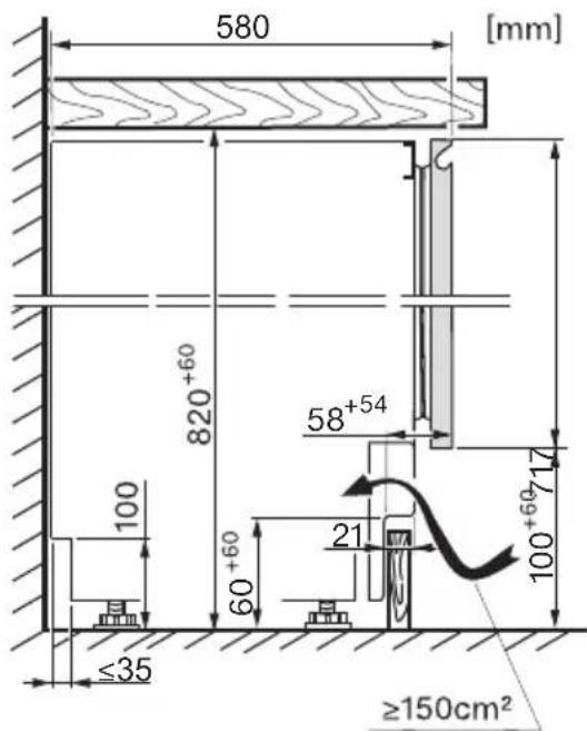 MIELE KWTUS 7055 F - Niche inférieure/vue de côté - 2
