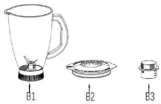 Lovio ChefAssistant Plus LVSTM02 - How to fit the blender cup: - 1