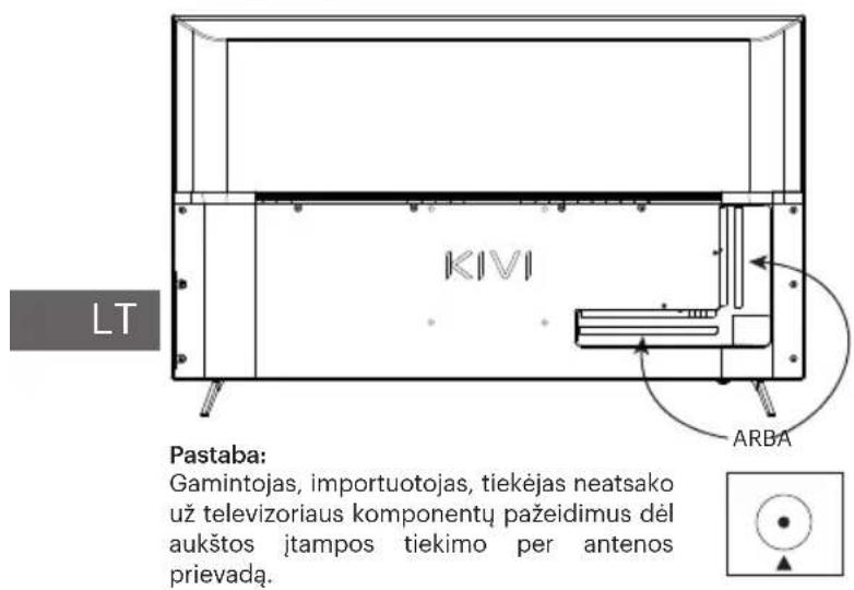 Kivi 32H540LB - Televizoriaus paviršiaus valymo taisyklès - 1