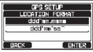 Standard Horizon Explorer GX1850 - LOCATION FORMAT - 2