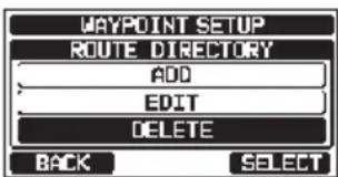 Standard Horizon Explorer GX1850 - Suppression d'une route - 2