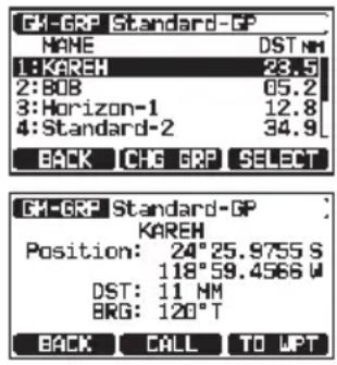 Standard Horizon Explorer GX1850 - Transmission d'un appel ASN à un membre du groupe - 2