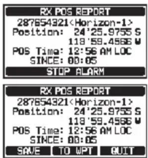 Standard Horizon Explorer GX1850 - Réception d'un appel de signalement de position ASN - 1