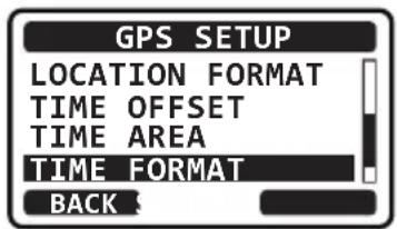 Standard Horizon Eclipse GX1400G - Modification du format d'heure - 3
