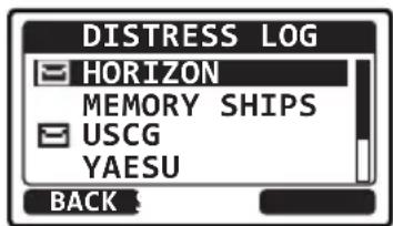 Standard Horizon Eclipse GX1400G - Consultation d'un appel de détresse ASN enregistré - 3