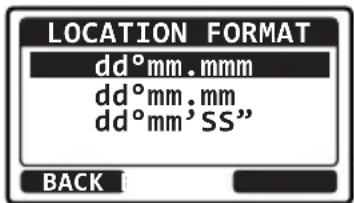 Standard Horizon Eclipse GX1400G - Location Format - 1