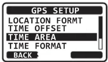 Standard Horizon Eclipse GX1400G - Modification du fuseau horaire - 3