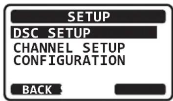 Standard Horizon Eclipse GX1400G - FONCTIONNEMENT DE BASE DU MENU SETUP - 2