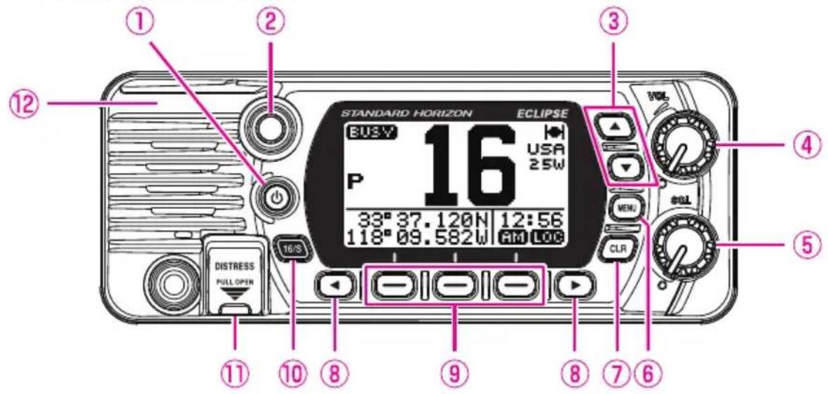 Standard Horizon Eclipse GX1400G - PANNEAU AVANT - 1