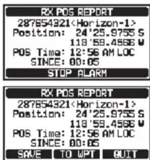 Standard Horizon Explorer GX1800 - Réception d'un appel de signalement de position ASN - 1