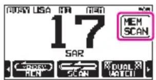 Standard Horizon Explorer GX1800 - Programmation de la mémoire de balayage - 3