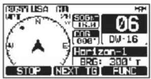 Standard Horizon Explorer GX1800 - Arrêt de la navigation vers la position signalée - 1